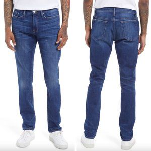 Frame Denim Mens L'Homme Skinny Jeans Mid-Rise, Semi-Dark Jenson Wash Sz 29